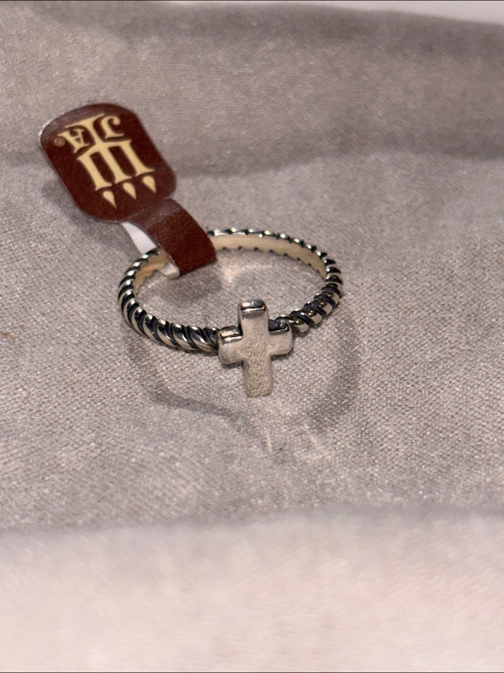 Retired Twisted Wire Cross Ring  
New never worn
